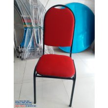 Ghế sắt đầu vuông nệm thường