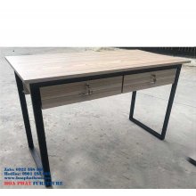 Bàn gỗ chân sắt chữ U có hộc 100x50cm